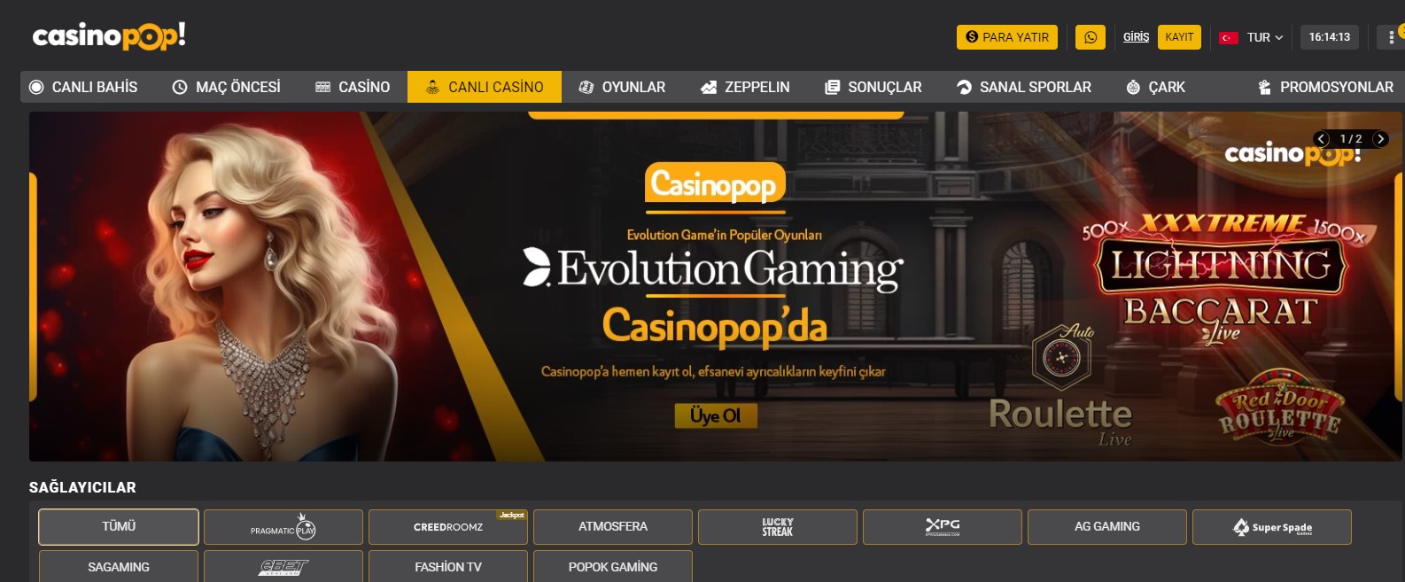 Casinopop Giriş